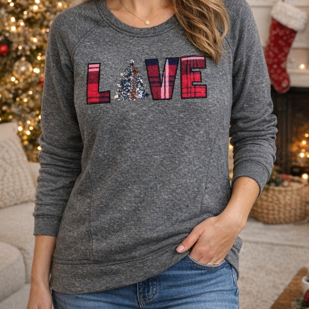 Style & Co. Holiday L🌲VE Sweater Sequin Embesllished Size S Petite